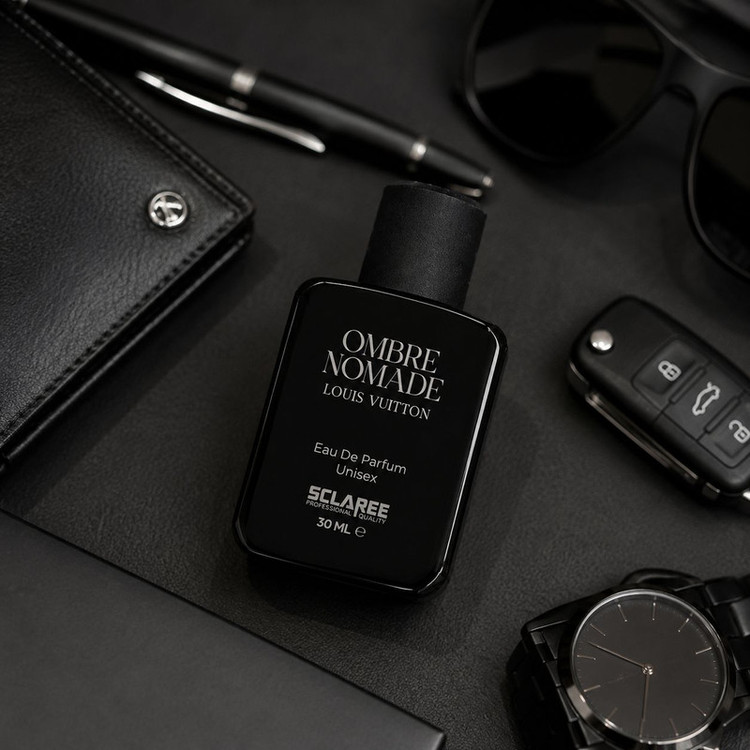 عطر جیبی زنانه و مردانه اسکلاره مدل Ombre Nomade Professional با رایحه تلخ و چوبی حجم 30 میلی لیتر