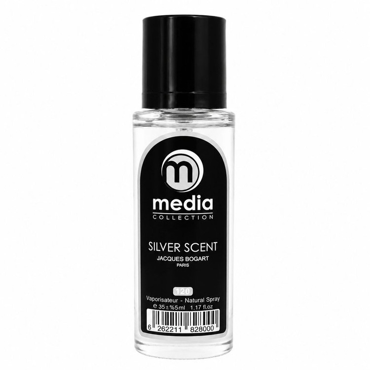 عطر جیبی مردانه مدیا مدل Silver Scent با رایحه تند و چوبی حجم 35 میلیلیتر