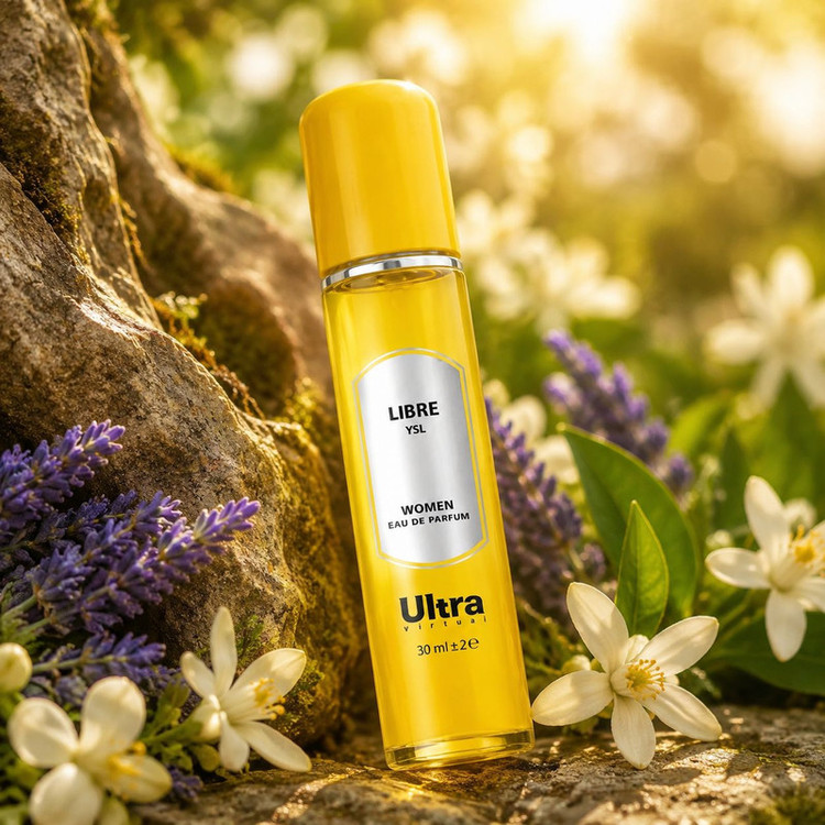 عطر جیبی زنانه اولترا ویرچوآل مدل Libre با رایحه شیرین و میوه ای حجم 30 میلیلیتر