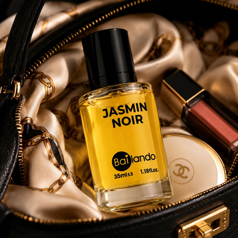 عطر جیبی زنانه بایلندو مدل Jasmin Noir با رایحه شیرین و گلی حجم 35 میلیلیتر
