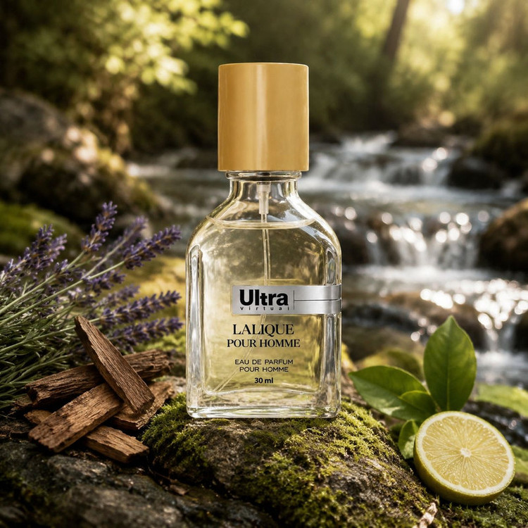 عطر جیبی مردانه اولترا ویرچوآل مدل Lalique Pour Homme با رایحه تلخ و چوبی حجم 30 میلیلیتر
