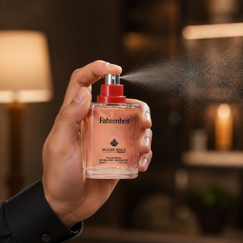 عطر جیبی مردانه وودی سنس مدل Fahrenheit با رایحه تند حجم 30 میلیلیتر