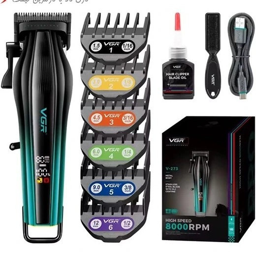 ماشین اصلاح موی سر و صورت شارژی وی جی ار مدل V-273