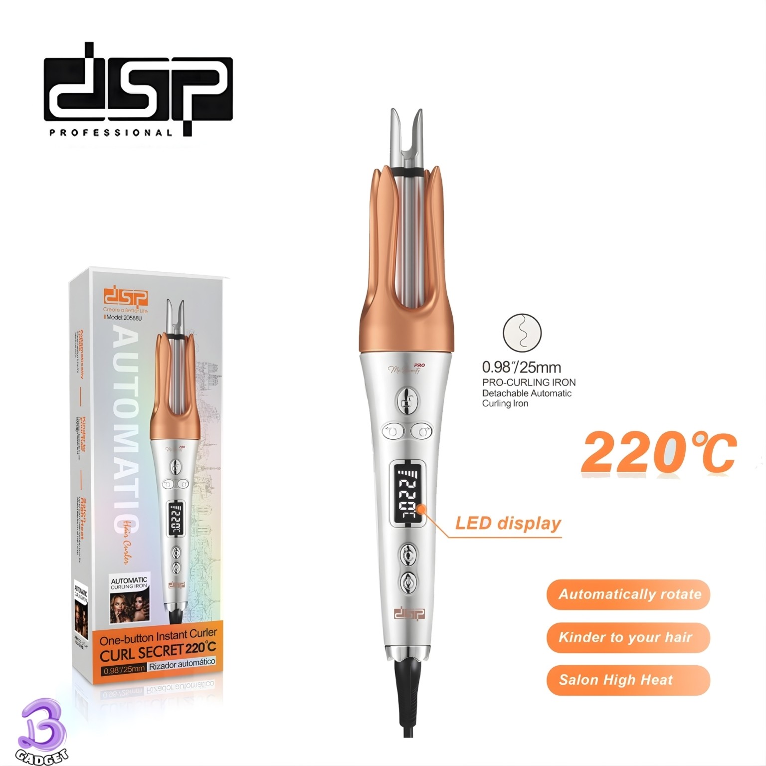 فر کننده و حالت دهنده موچرخشیdsp20588U سایز 25 میل