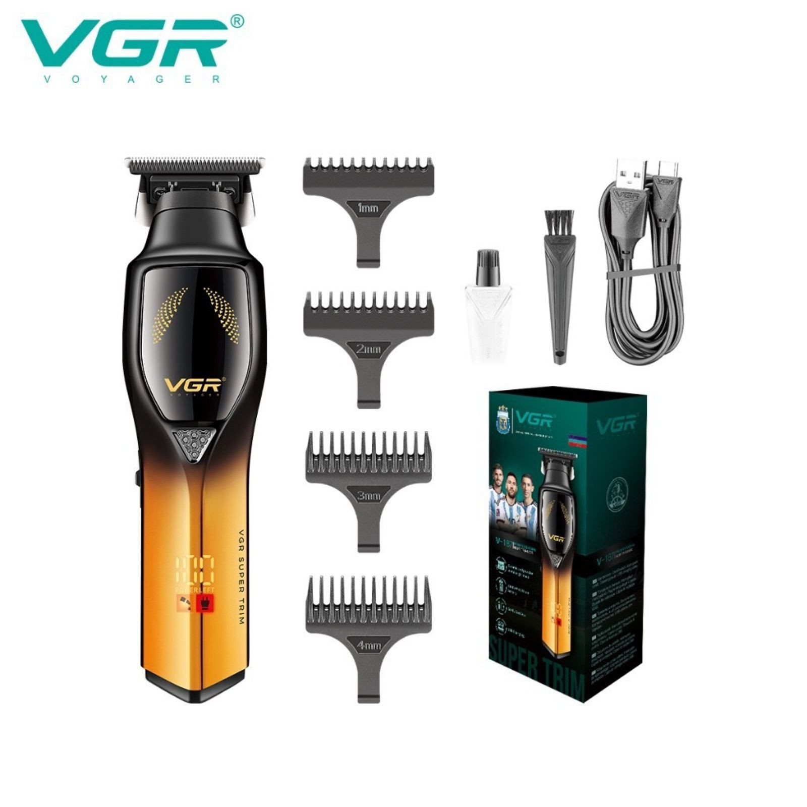 ماشین اصلاح سر و صورت وی جی آر مدل V-187