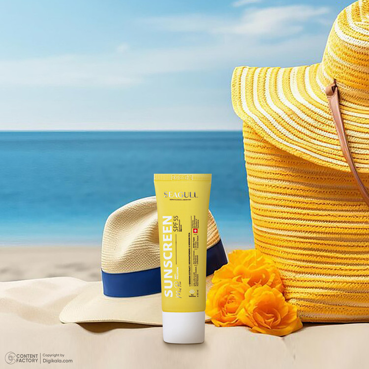 کرم ضدآفتاب آقایان سی گل مدل SPF55، حجم 50 میلیلیتر