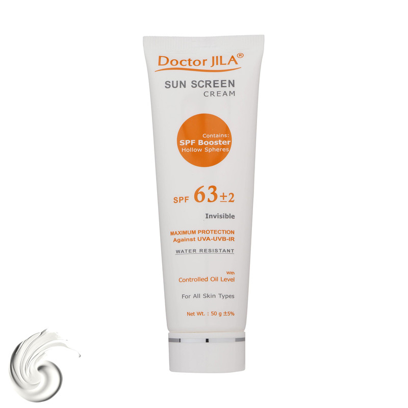 کرم ضد آفتاب بدون رنگ دکتر ژیلا SPF 63 مدل Maximum Protection مناسب انواع پوست وزن 50 گرم