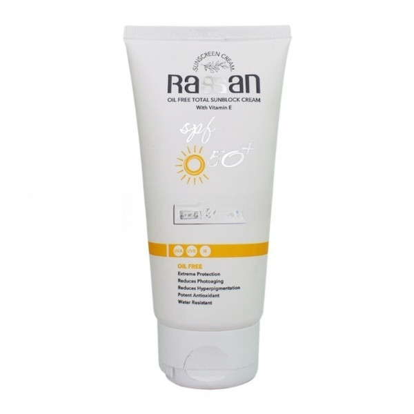 کرم ضد آفتاب بدون رنگ راسن spf50 مدل potent مناسب انواع پوست حجم 40 میلی لیتر