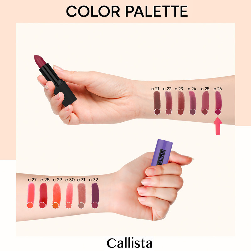 رژ لب جامد کالیستا سری Hydra Color شماره C26