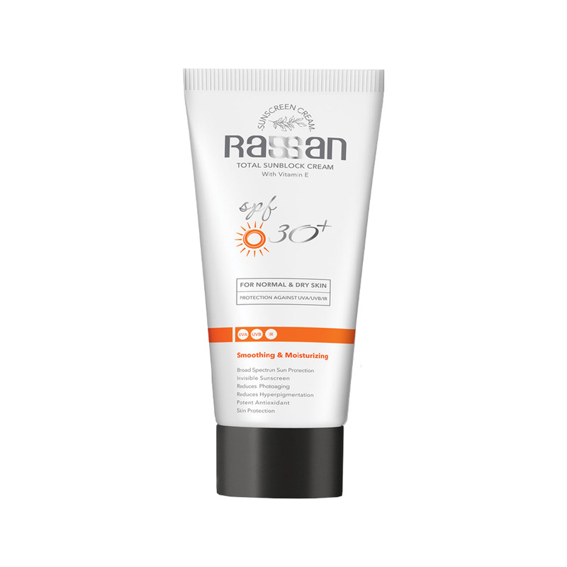 کرم ضد آفتاب بدون رنگ راسن SPF 30 مدل spectrun مناسب پوستهای معمولی حجم 40 میلی لیتر