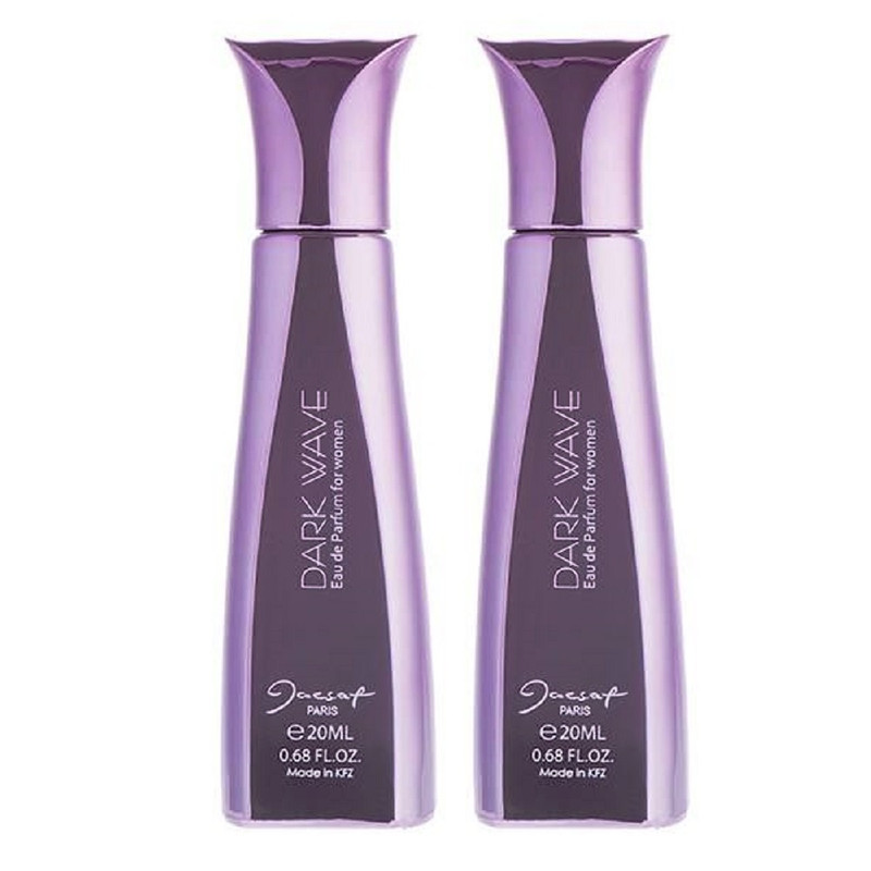 عطر جیبی زنانه ژک ساف مدل Dark Wave حجم 20 میلی لیتر بسته 2 عددی