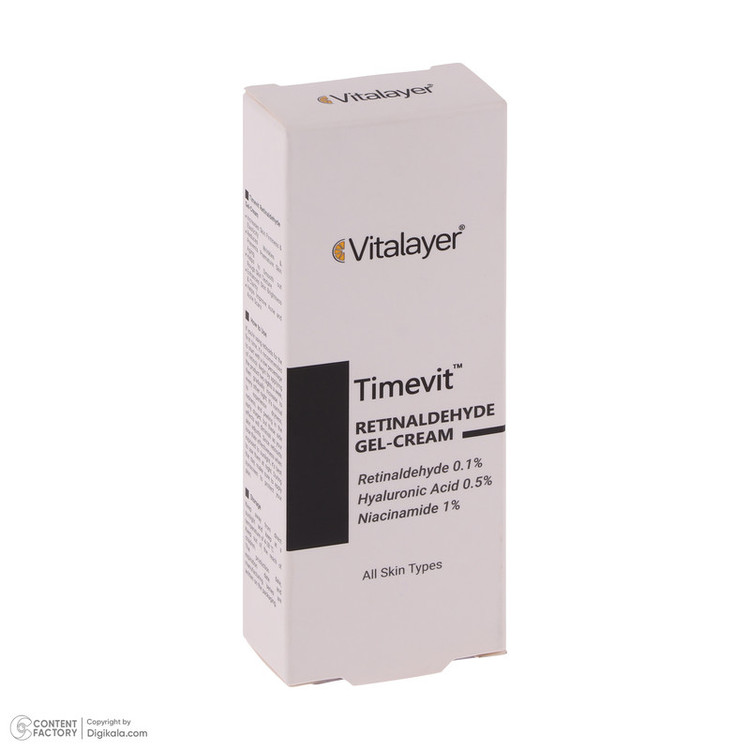 کرم ضد چروک ویتالیر مدل Timevit مناسب انواع پوست حجم 30 میلی لیتر