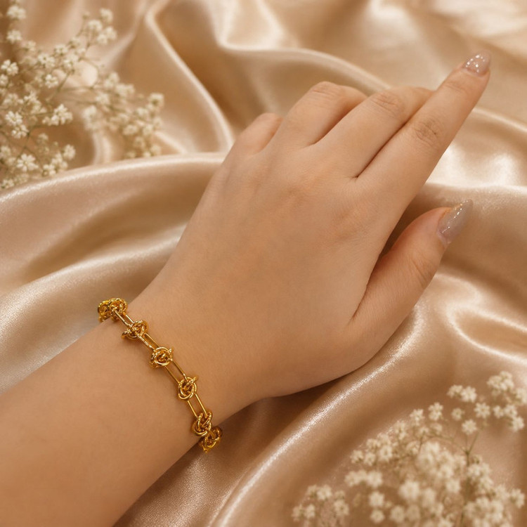 دستبند زنانه مدل گره زنجیری