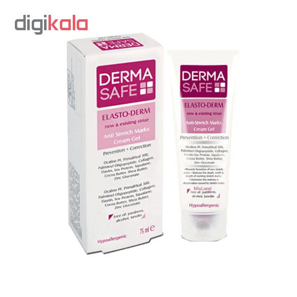 کرم ژل رفع ترک بدن درماسیف مدل Elasto Derm حجم 75 میلی لیتر