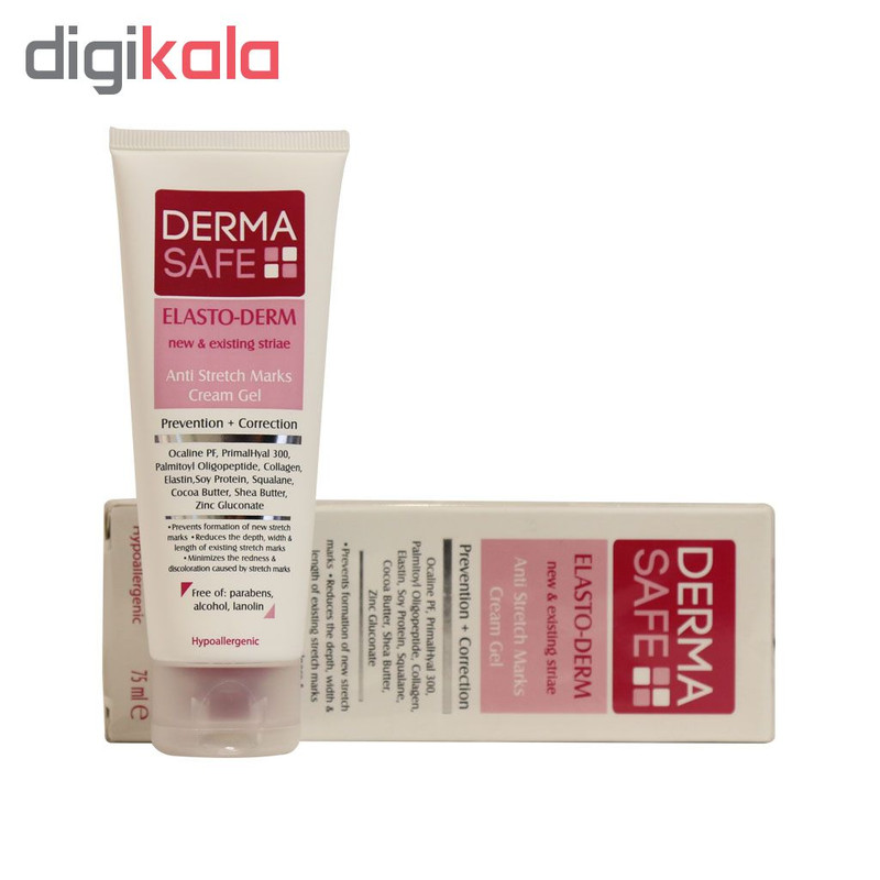 کرم ژل رفع ترک بدن درماسیف مدل Elasto Derm حجم 75 میلی لیتر