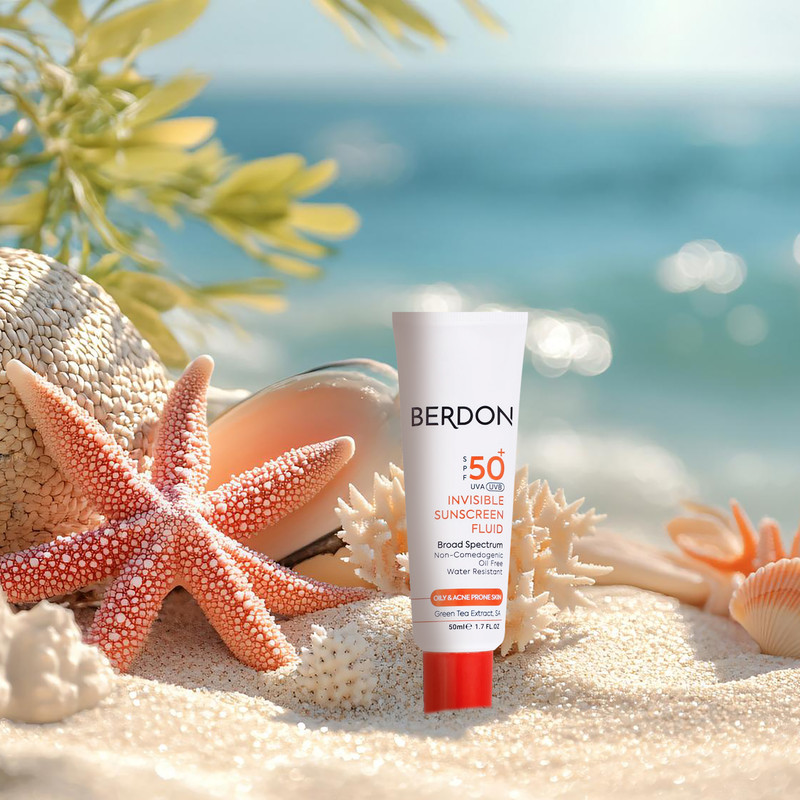 کرم ضدآفتاب بردون مدل SPF50، مناسب پوستهای چرب و آکنه ای، حجم 50 میلیلیتر