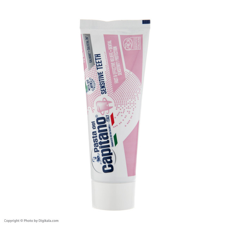 خمیر دندان پاستا دل کاپیتانو مدل SENSITIVE TEETH حجم 75 میلی لیتر