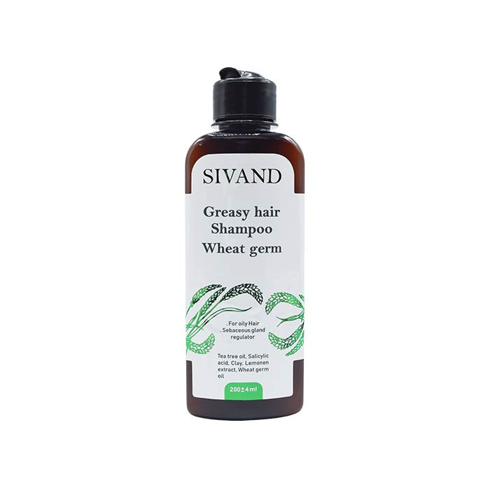 شامپو موی چرب حاوی روغن جوانه گندم سیوند مدل Weat Germ حجم 200 میلیلیتر، تقویتکننده، کنترل چربی و خارش، ترمیمکننده ساقههای آسیب دیده، افزایش حجم و درخشندگی، حفظ رطوبت و شادابی مو