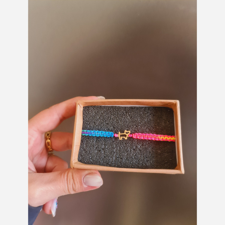 دستبند بچه گانه پلاک طلا طرح سگ