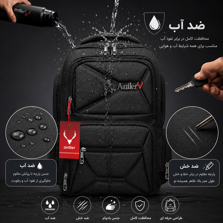 کیف لپ تاپ آنتلر مدل Active 59 مناسب برای لپتاپهای تا 17.3 اینچ