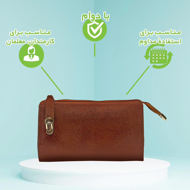 کیف دوشی زنانه مدل چرم طبیعی کد FTH136F