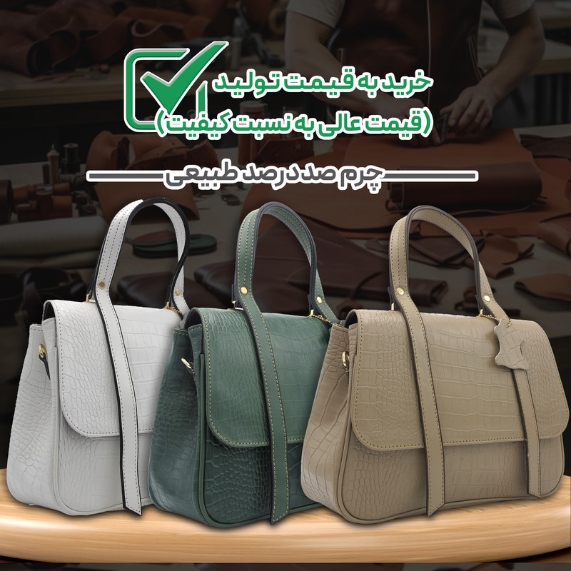 کیف دستی زنانه مدل چرم طبیعی کد FTH146C