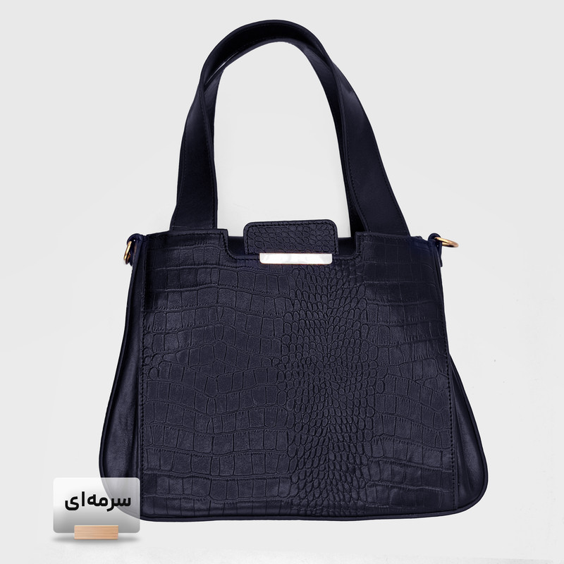 کیف زنانه چرم طبیعی طرح کروکو با بند دستی و دوشی کد FTH142C
