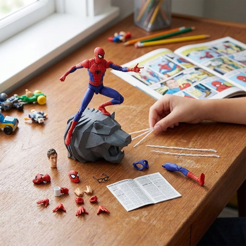 اکشن فیگور مدل اسپایدرمن شگفت انگیز سری Spiderman amazing مجموعه 27 عددی