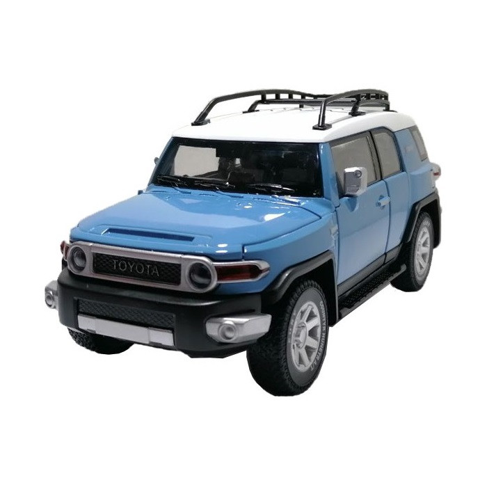 ماشین بازی آفرود مدل FJ Cruiser مقیاس 1:24، بدنه فلزی و پلاستیکی، عقبکش، چراغدار و موزیکال