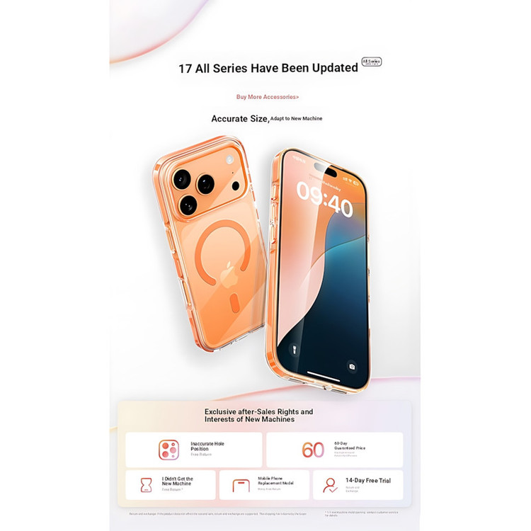 کاور مدل Pure Lux مناسب برای گوشی موبایل اپل iPhone 17 Pro Max