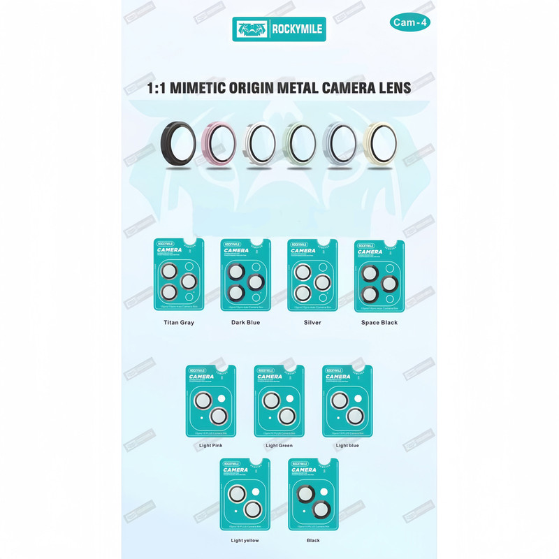 محافظ لنز دوربین راکی مایل مدل CAM-4 مناسب برای گوشی موبایل اپل iPhone 13 Pro / 13 ProMax