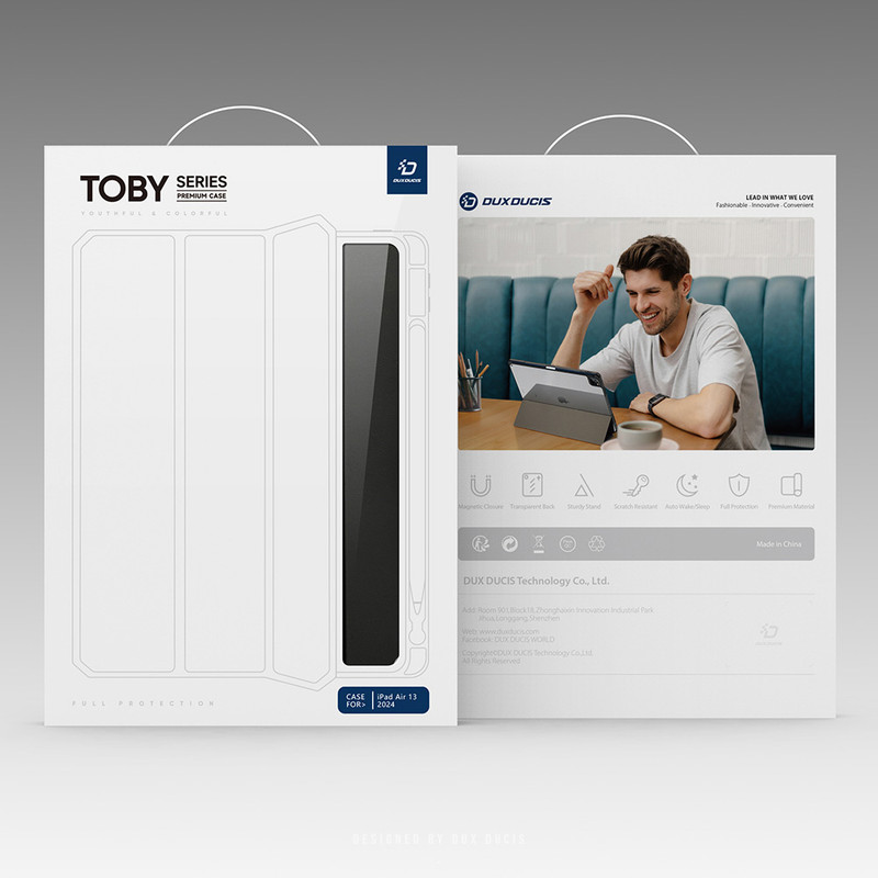 کیف کلاسوری دوکس دوکیس مدل TOBY مناسب برای تبلت اپل iPad Air 13 (2024) / iPad Pro 12.9 (2022 / 2021 / 2020)