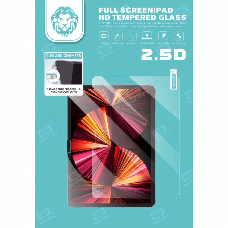 محافظ صفحه نمایش شیشه ای راکی مایل مدل TB مناسب برای تبلت اپل iPad Air 11 2024