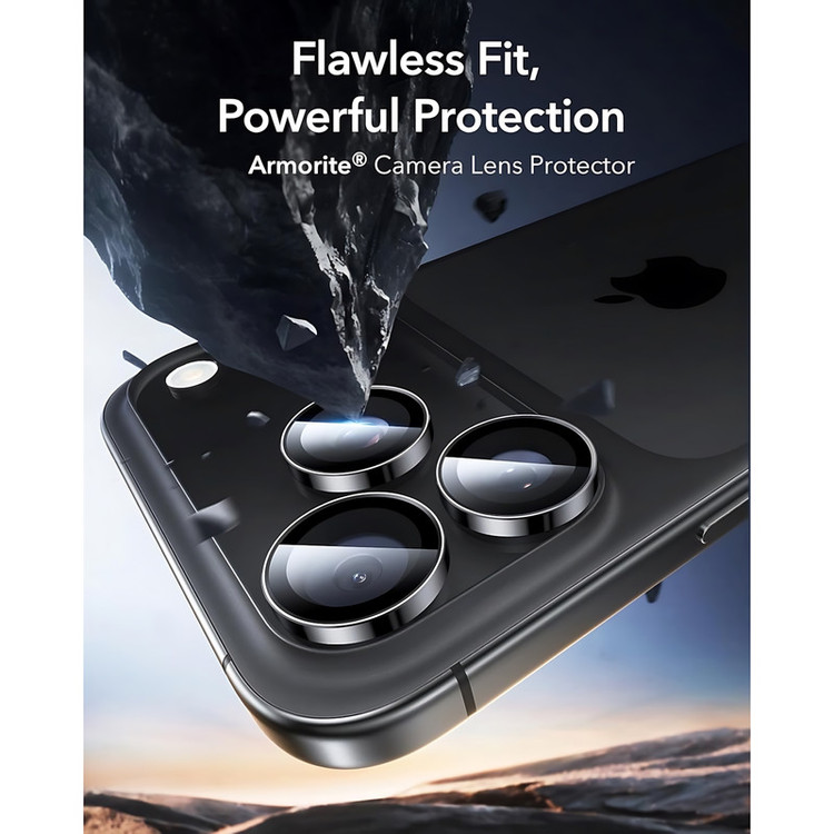 محافظ لنز دوربین شیشهای مدل HEYBINGO مناسب برای گوشی موبایل اپل iPhone 17 Pro Max