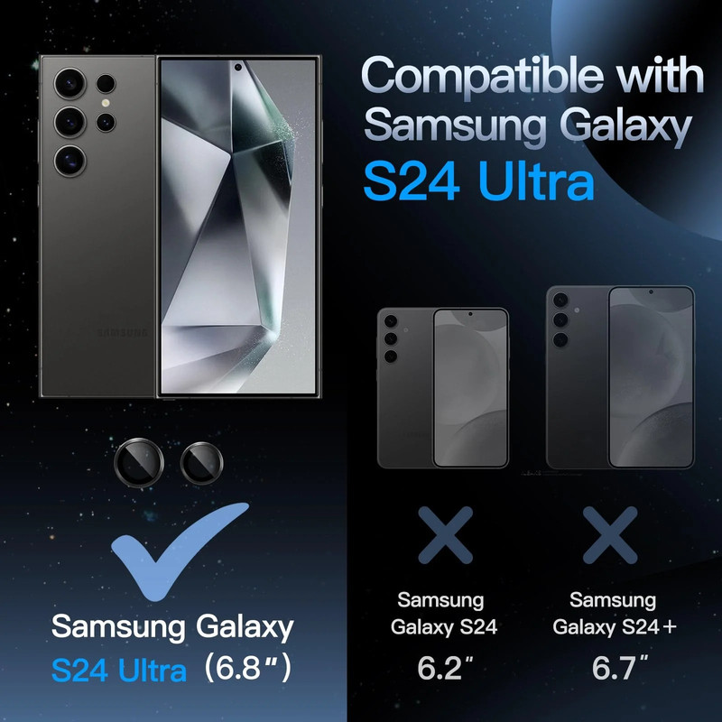 محافظ لنز دوربین شیشهای کی فون مدل ArClear مناسب برای گوشی موبایل سامسونگ Galaxy S24 Ultra