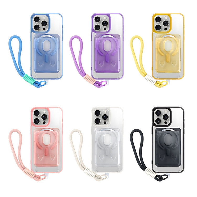 کاور مدل SpinStrap مناسب برای گوشی موبایل اپل iPhone 16 Pro Max به همراه بند و جاکارتی