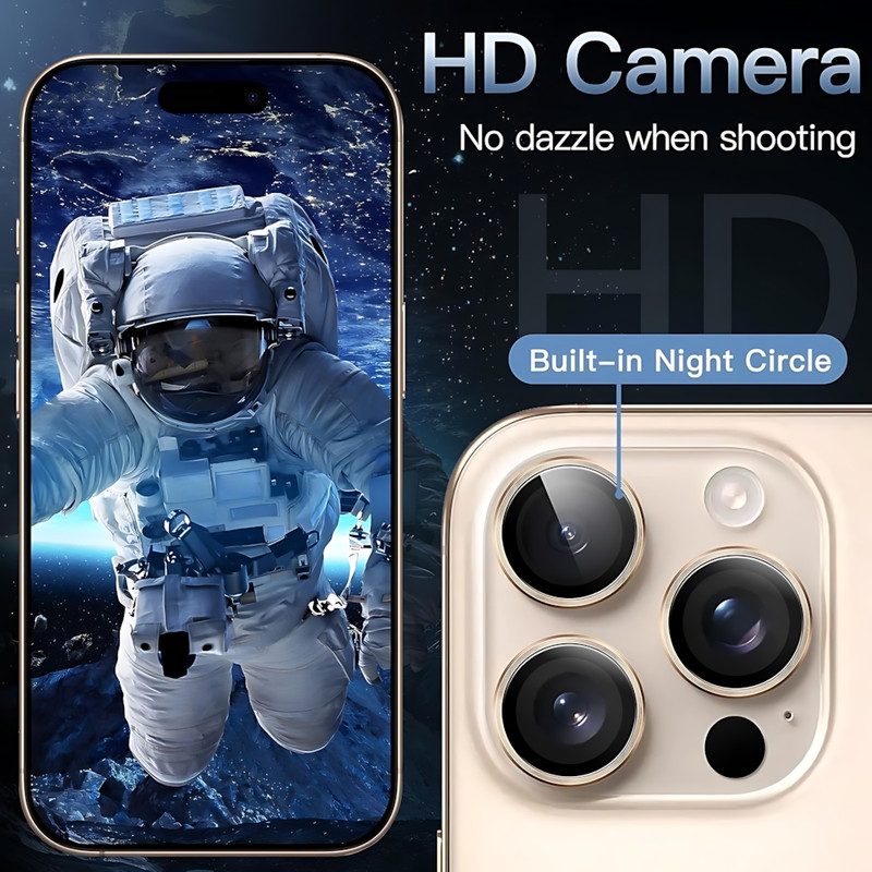 محافظ لنز دوربین شیشهای یونی پرو مدل A95 مناسب برای گوشی موبایل اپل iPhone 16 Pro