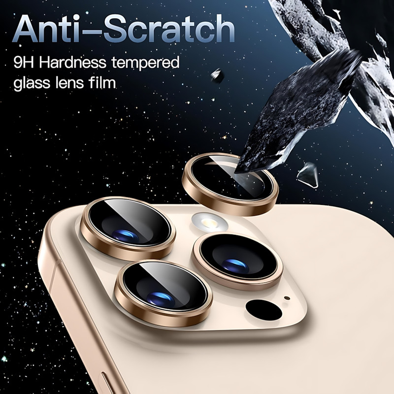 محافظ لنز دوربین شیشهای یونی پرو مدل A95 مناسب برای گوشی موبایل اپل iPhone 16 Pro