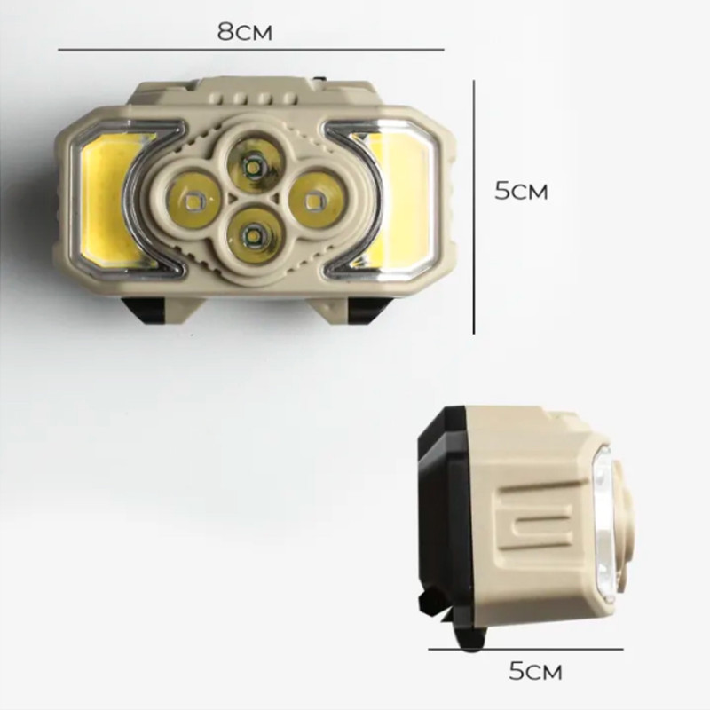 چراغ پیشانی مدل COB+4LED SENSOR
