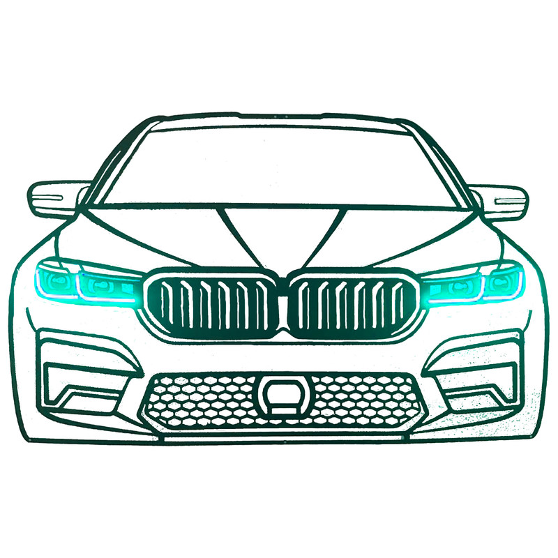 چراغ دیواری نئونی طرح ماشین bmw