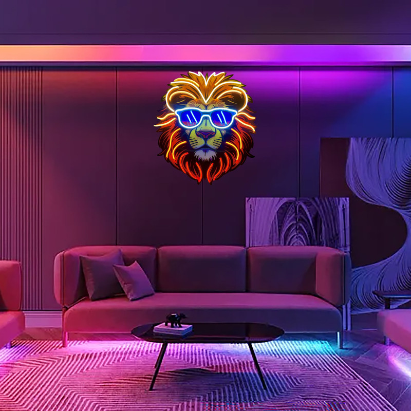 دیوارکوب مدل شیر یالدار چاپ uv