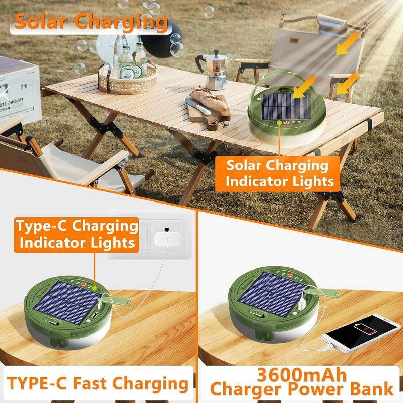 چراغ اضطراری کمپینگ لایت مدل SOLAR PANEL20 با نور چند رنگ