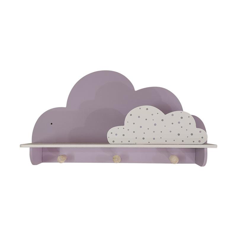 شلف دیواری اتاق کودک طرح ابر مدل MKids52-Lilac