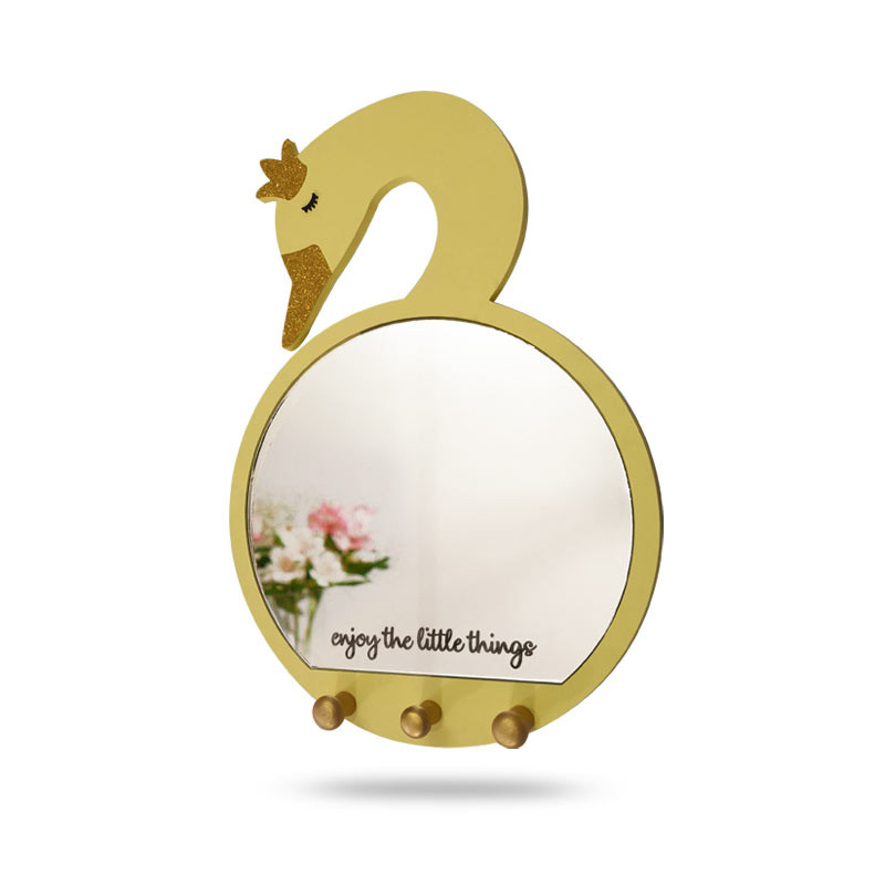 آینه دکوراتیو طرح قو مدل MKids57