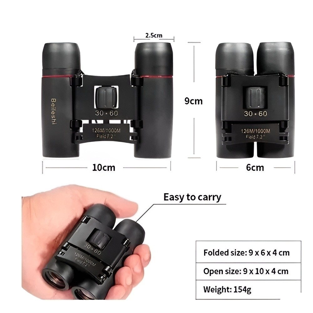 دوربین شکاری دوچشمی اورجینال جیبی و تاشو BINOCULARS(و خرید قسطی)