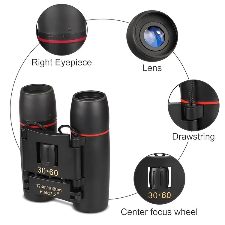 دوربین شکاری دوچشمی اورجینال جیبی و تاشو BINOCULARS(و خرید قسطی)