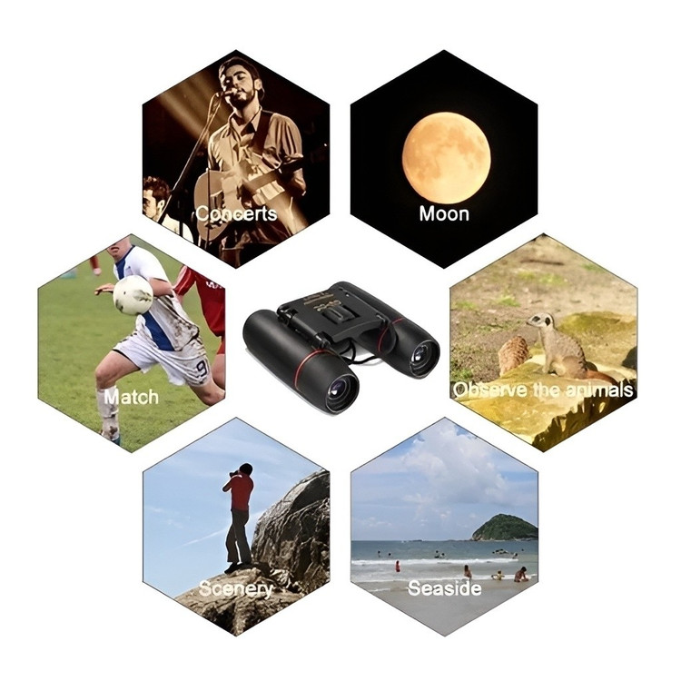 دوربین شکاری دوچشمی اورجینال جیبی و تاشو BINOCULARS(و خرید قسطی)