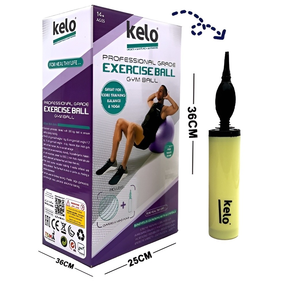 توپ جیم بال صاف اعلا مارک KELO سایز 75 و 85 با تلمبه(و خرید قسطی)
