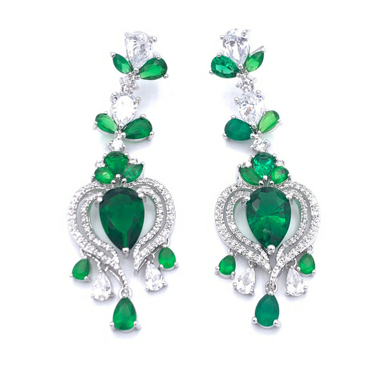 گوشواره آویز زنانه کلیو مدل جواهری KYG017