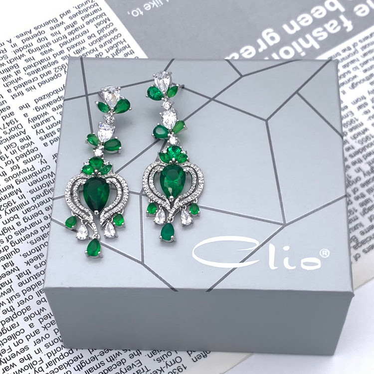 گوشواره آویز زنانه کلیو مدل جواهری KYG017